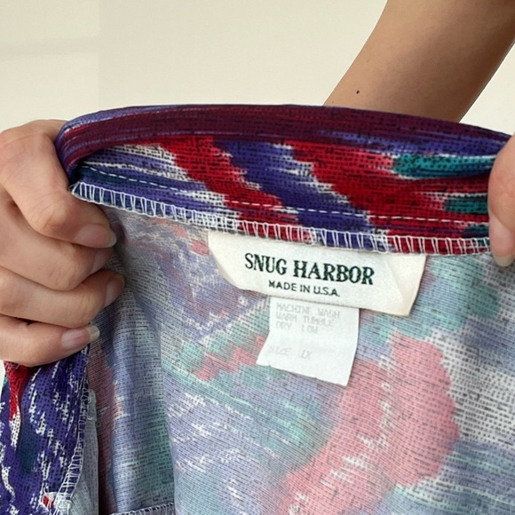 Boho Vintage Graphic Button Down Shirt Or Dress - Picture 8 of 8